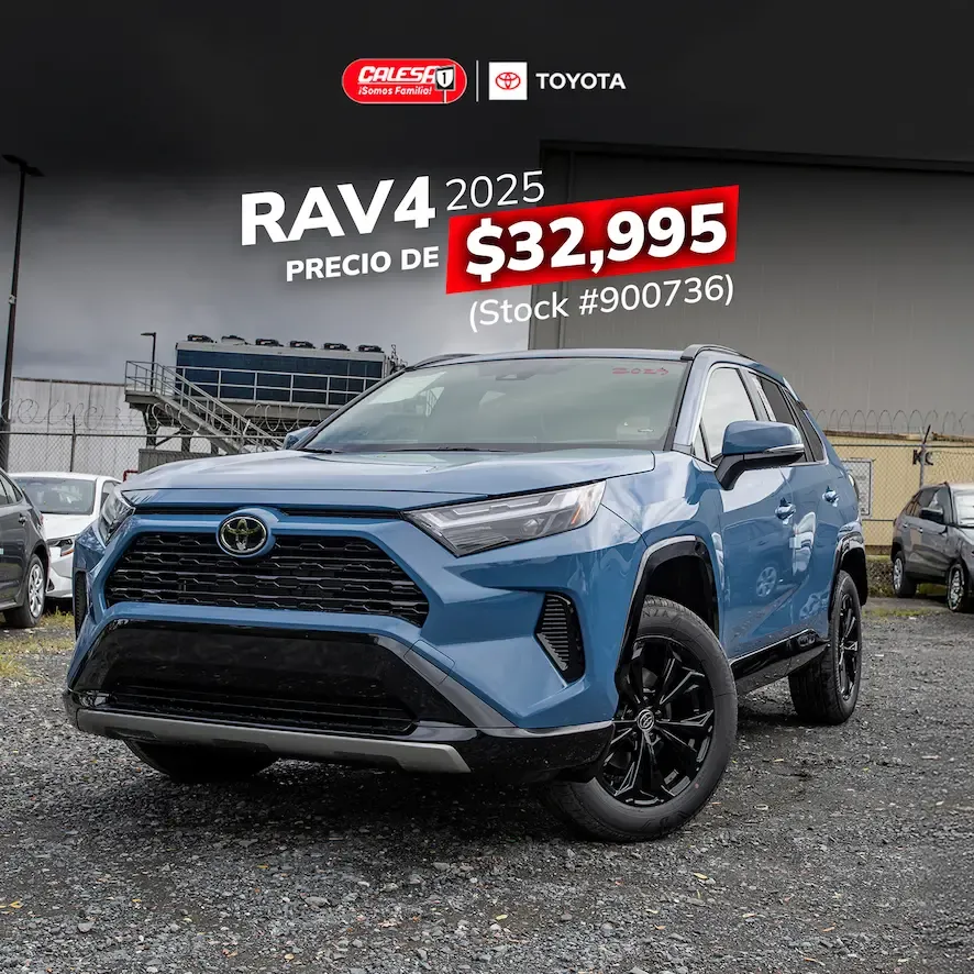 RAV4 2024 desde $31,555 - Pagos desde $149