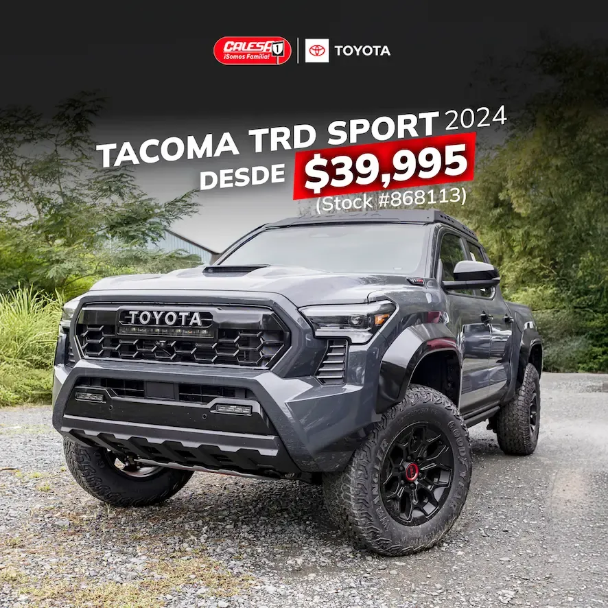 Tacoma TRD Sport 2024 desde $33,487 - Pagos desde $266