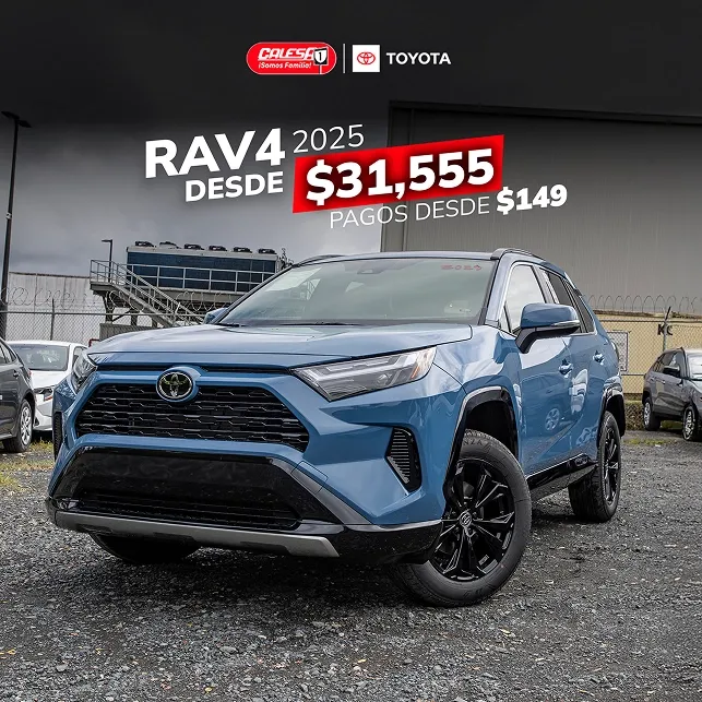 RAV4 2024 desde $31,555 - Pagos desde $149