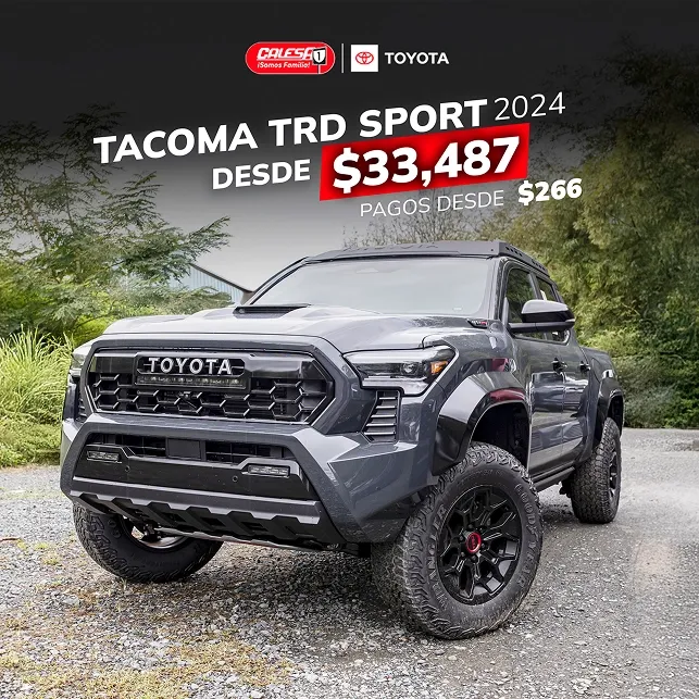 Tacoma TRD Sport 2024 desde $33,487 - Pagos desde $266